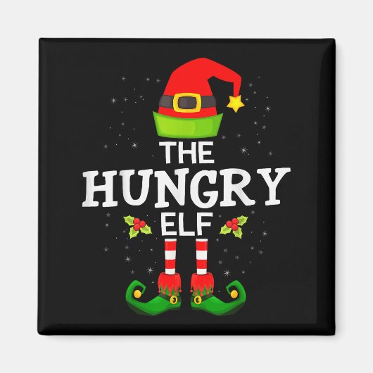 Aimant The Hungry Elf Christmas Family Matching Pajama (Devant)
