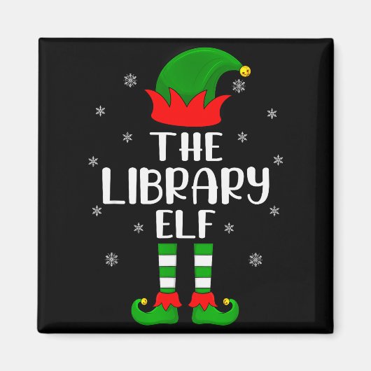 Aimant The Library Elf Christmas Party Matching Family Xm (Devant)