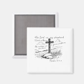 Aimant The Lord Is My Shepherd Psalm 23 Cross Meadow (Recto/Verso)