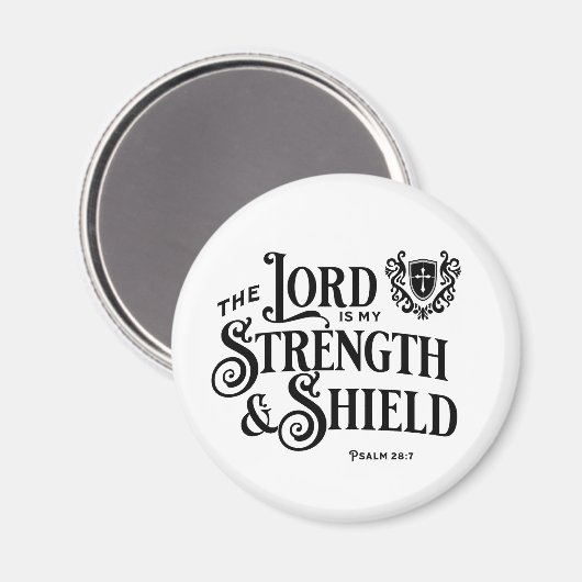 Aimant The Lord is My Strength Scripture (Recto/Verso)