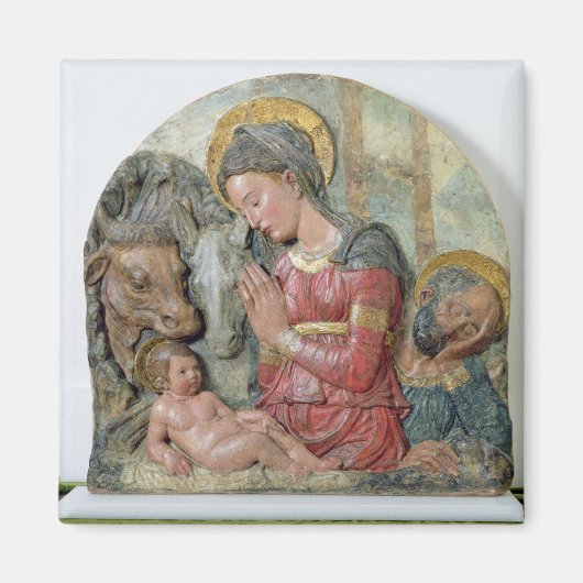 Aimant The Nativity, c.1460 (painted terracotta) (Devant)
