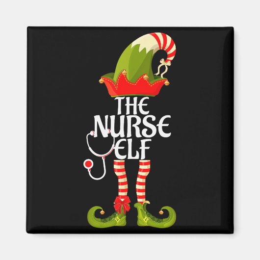 Aimant The Nurse Elf Family Matching Christmas 2023 (Devant)