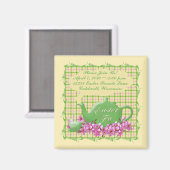 Aimant Thé Pâques Plaid Économisez La Date (Recto/Verso)