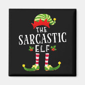 Aimant The Sarcastic Elf Christmas Matching Pajama (Devant)