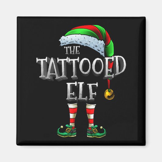 Aimant The Tattooed Elf Matching Family Tattooed Christma (Devant)