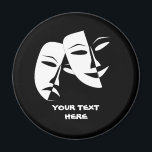 Aimant Théâtre Masque Comédie Tragédie Noir Blanc Personn<br><div class="desc">Théâtre Masque Comédie Tragédie Black Blanc aimant personnalisé</div>
