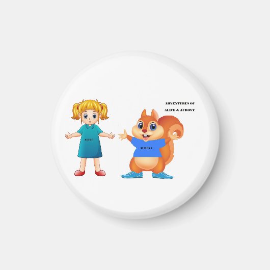 Aimant Thème Alice et Aurovy (Devant)