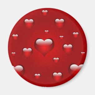 Aimant Thème d'amour de coeurs