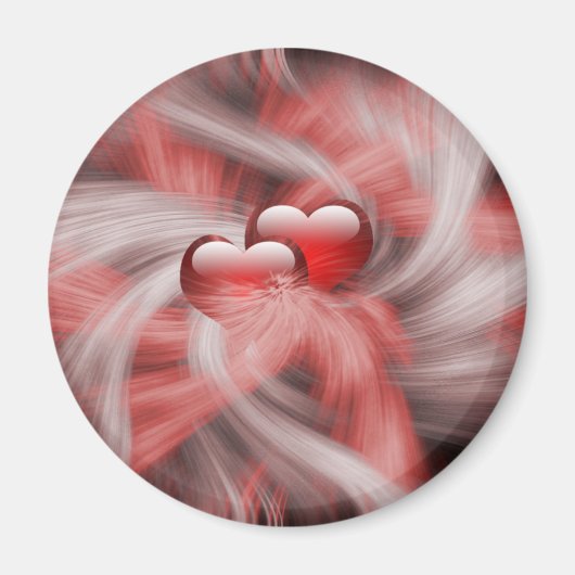 Aimant Thème d'amour des coeurs (Devant)