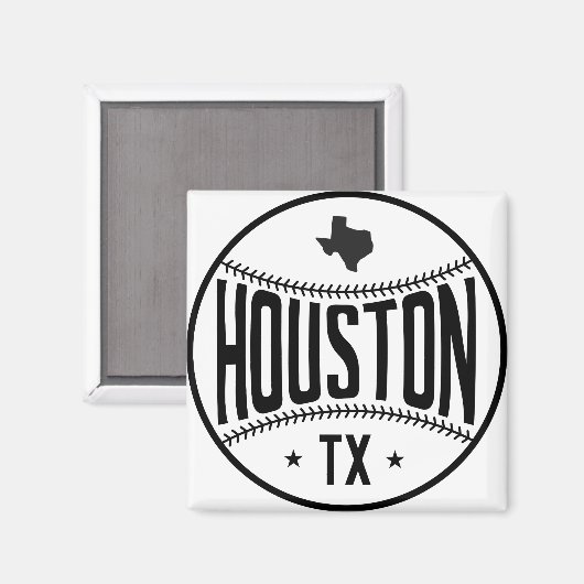 Aimant Thème De Baseball Houston (Recto/Verso)