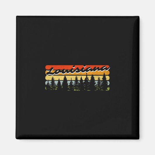 Aimant Thème de cabane de forêt de Louisiane Souvenir de (Devant)