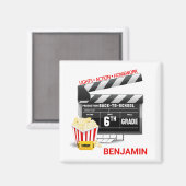 Aimant Thème de cinéma personnalisé 6e année (Recto/Verso)