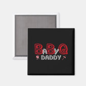 Aimant Thème de douche bébé barbecue papa douche bébé thè (Recto/Verso)