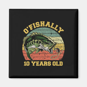 Aimant Thème de fête d'anniversaire de pêche O'fishally 1