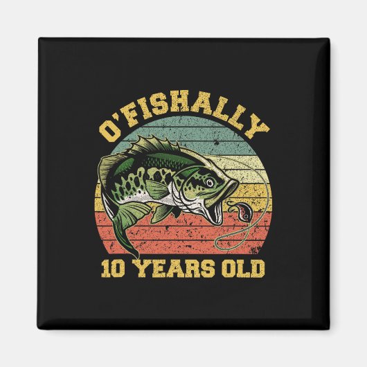 Aimant Thème de fête d'anniversaire de pêche O'fishally 1 (Devant)