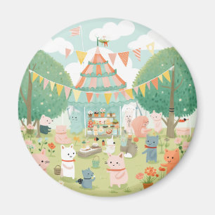 Aimant Thème de fête mignon. Anniversaire