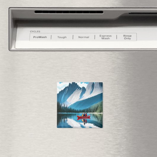 Aimant Thème de Kayak en couple (In Situ (Lave-vaisselle))