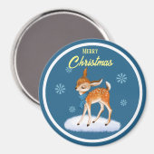 Aimant Thème de Noël mignon customisé Classic Round (Recto/Verso)