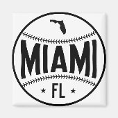 Aimant Thème du baseball de Miami (Devant)