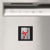 Aimant Thème Muay Thai Drapeau Américain Graphisme Kickb (In Situ (Lave-vaisselle))