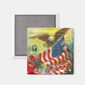 Aimant thème patriotique (Recto/Verso)