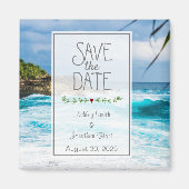 Aimant Thème plage Enregistrer la date (Devant)