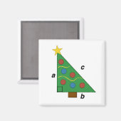 Aimant Théorème de Pythagore Noël Geom-e-tree (Recto/Verso)
