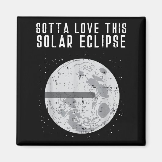 Aimant Théorie du Complot de la Terre Plate Éclipse Solai (Devant)