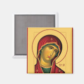 Aimant Theotokos (Vierge Marie) Icône chrétienne orthodox (Recto/Verso)