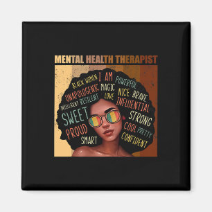 Aimant Thérapeute en santé mentale Afro Femmes Mois de l'