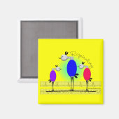 Aimant Thérapie respiratoire Cadeaux "Ambu Birds" (Recto/Verso)