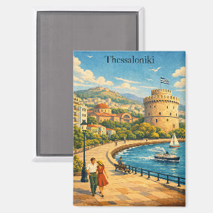 Aimant Thessalonique Grèce Voyage Rétro