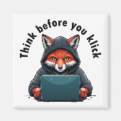 Aimant Think before you click - Cyber Security (Devant)
