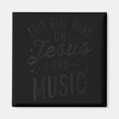 Aimant This Girl Runs On Jesus And Music Lover Christian (Devant)