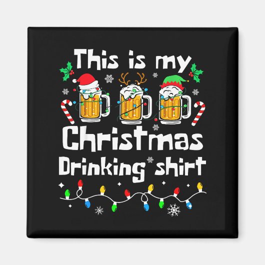 Aimant This Is My Christmas Beer Drinking Funny Party Xma (Devant)