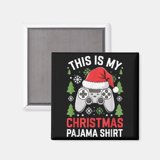 Aimant This Is My Christmas Pajama Shirt Gamer Teen Boy X (Recto/Verso)