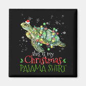 Aimant This Is My Christmas Pajama Shirt Sea Turtle Chris (Devant)