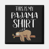 Aimant This Is My Pajama Sloth Shirt Funny Sleever Gift (Devant)