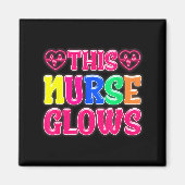 Aimant This Nurse Glows Nursing Glow Retro  (Devant)