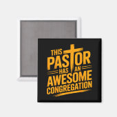 Aimant This Pastor Has An Awesome Congregation Christian (Recto/Verso)