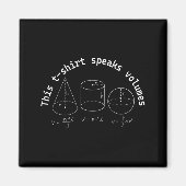 Aimant This Speaks Volumes Funny Maths Science Geeky Pun (Devant)