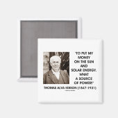 Aimant Thomas Edison Énergie Solaire Solaire Source D'Éne (Recto/Verso)