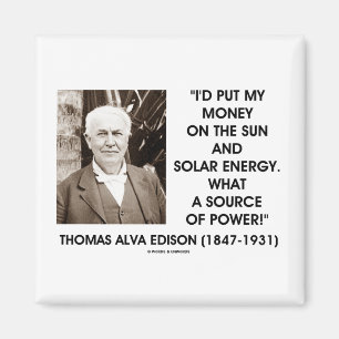 Aimant Thomas Edison Source D'Énergie Solaire Sun