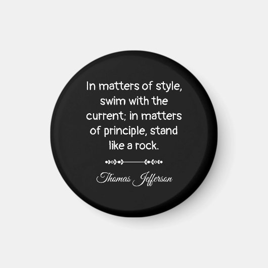 Aimant Thomas Jefferson Quote -- Stand like a rock (Devant)