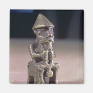 Aimant Thor avec un marteau, statuette trouvée en Islande