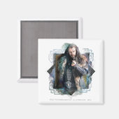 Aimant THORIN OAKENSHIELD™ - Graphique de caractères (Recto/Verso)