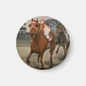 Aimant Thoroughbred Race Horse gagne Classic (Devant)