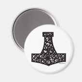 Aimant Thors Hammer en noir (Recto/Verso)