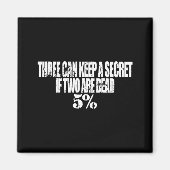 Aimant Three Can Keep A Secret If Two Are Dead 50% Funny (Devant)