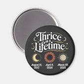 Aimant Thrice in a Lifetime 2025 Solar Eclipse Astronomy (Recto/Verso)